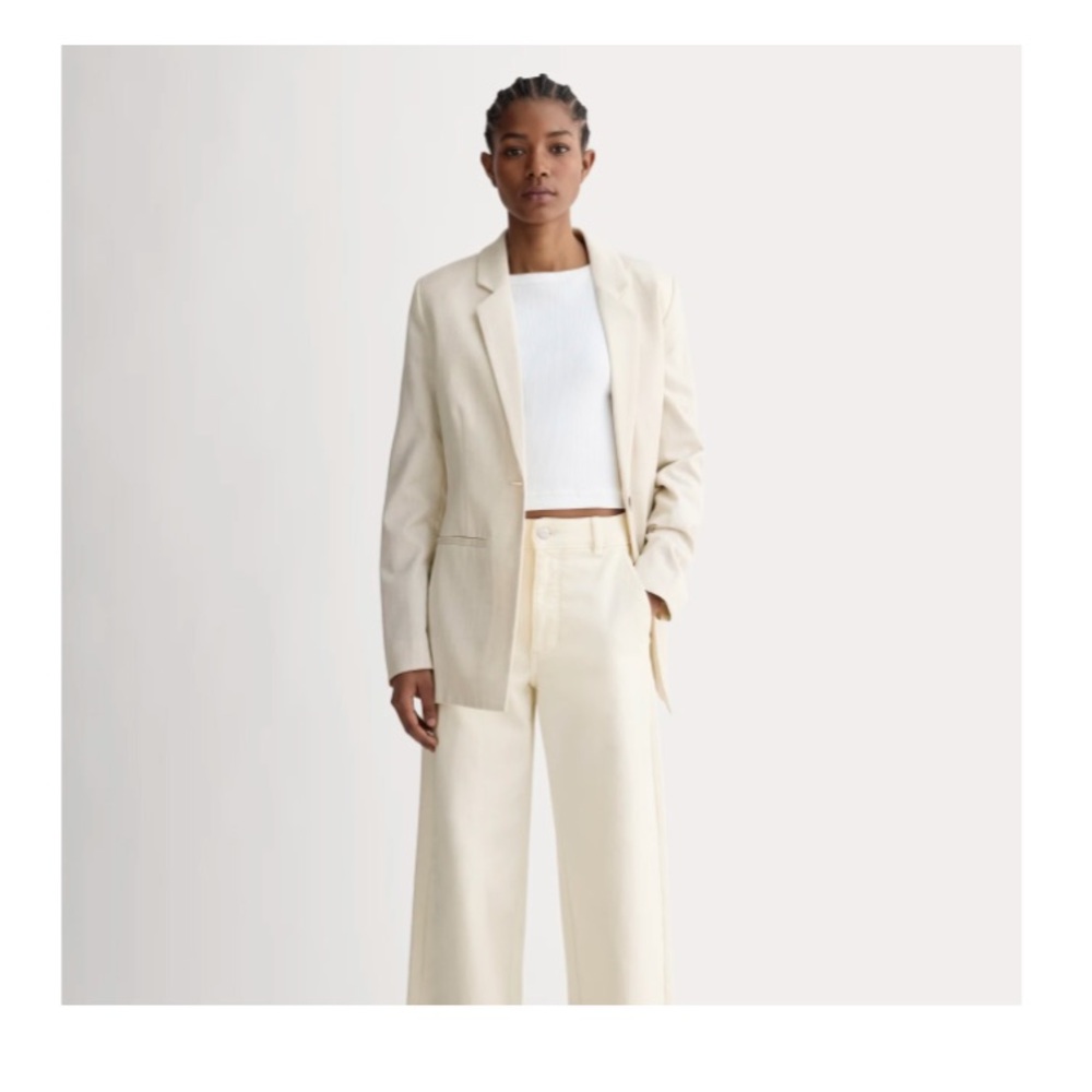 Everlane Wide Leg Utility Pants Bone sz 6